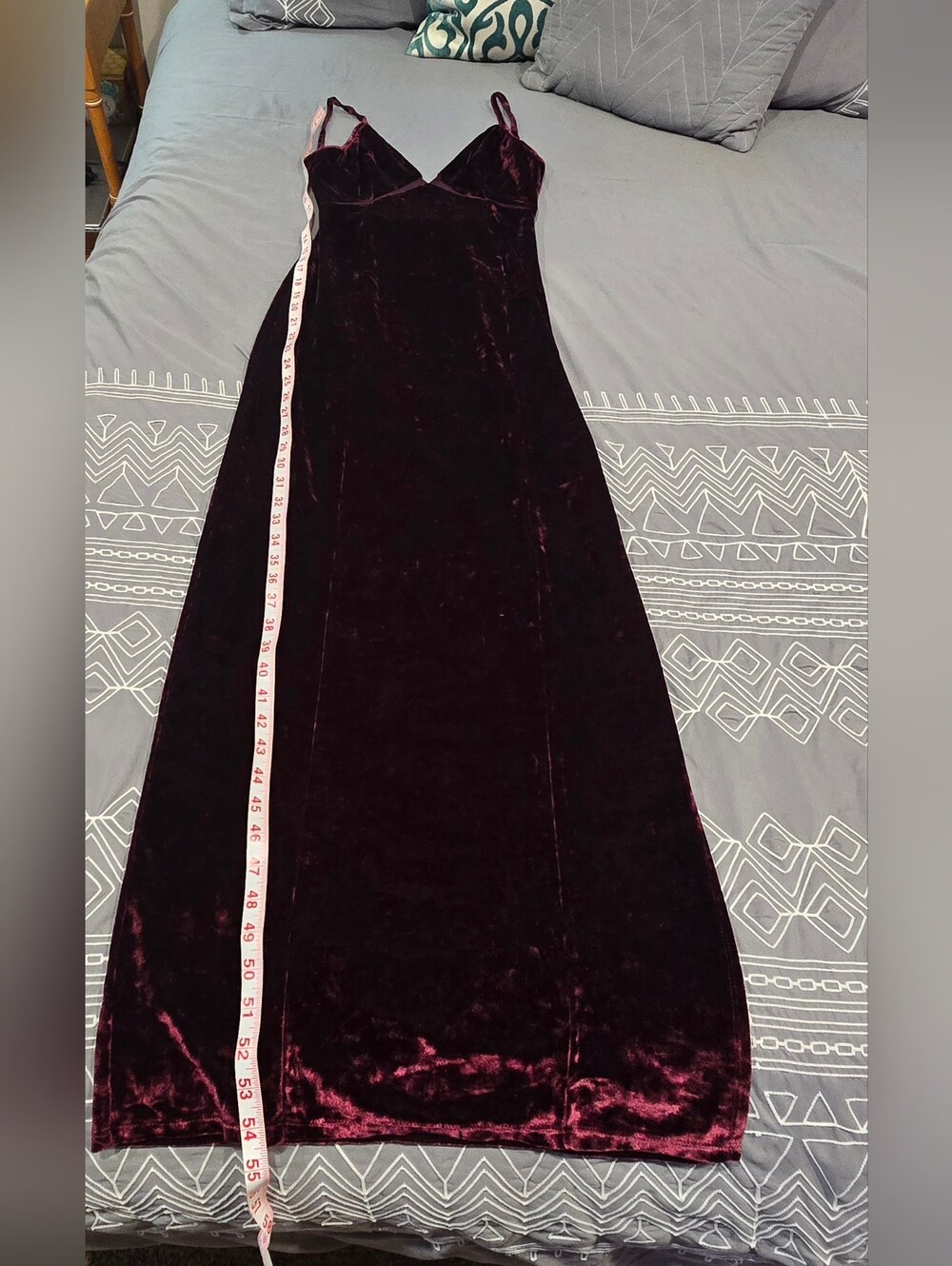 Free People Intimately Low Key Crushin Velvet Maxi Slip Dress Size Small - Picture 2 of 10